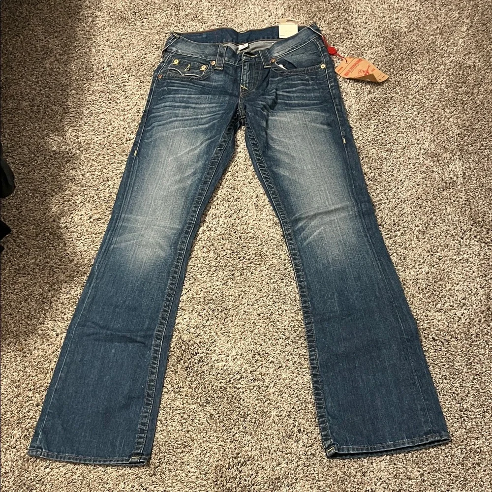 True Religion Blue Denim Jeans with Red Label